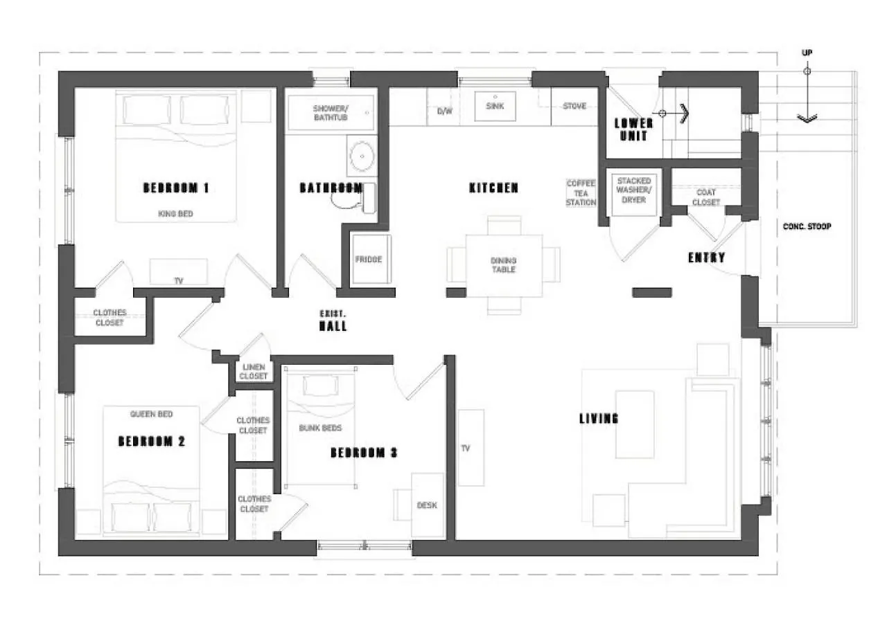 Daire Hamilton Mountain Duplex On Winchester Blvd